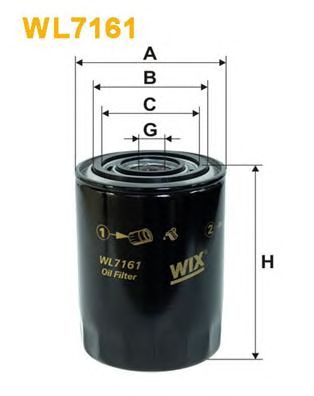 WIX FILTERS wl7161 -  Фильтр масляный двигателя